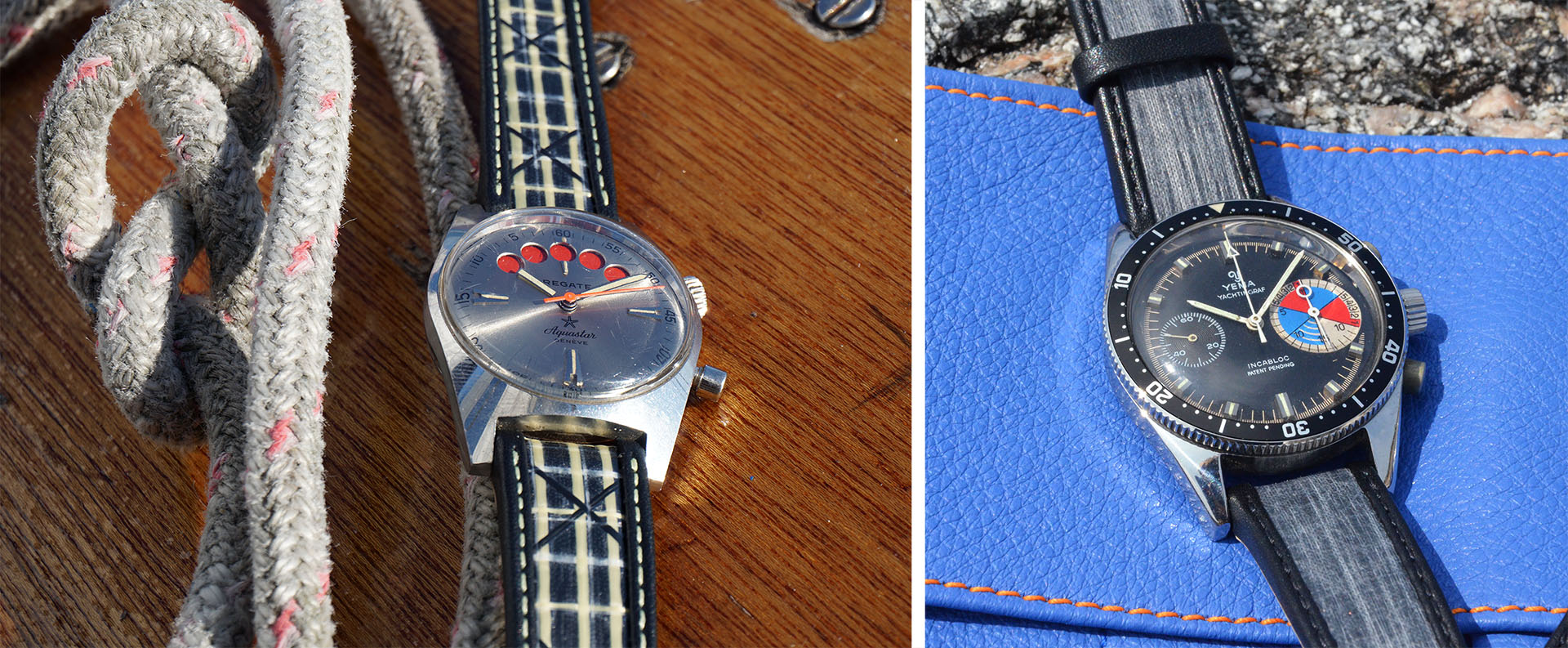 Bracelet montre en toile la technicité de la voile, le confort du cuir